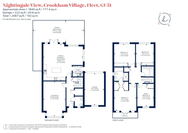 Floorplan 1 for Nightingale View, Fleet, GU51