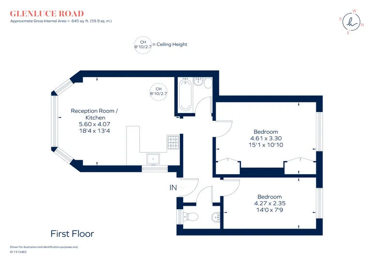 Floorplan 1 for Glenluce Road, London, SE3