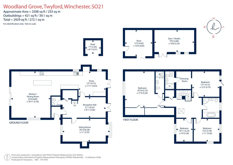 Floorplan 1 for Woodlands Drove, Winchester, SO21