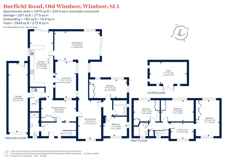 Floorplan 1 for Burfield Road, Windsor, SL4