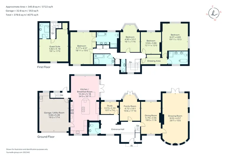 Floorplan 1 for Chart Lane, Brasted Chart, Westerham, TN16