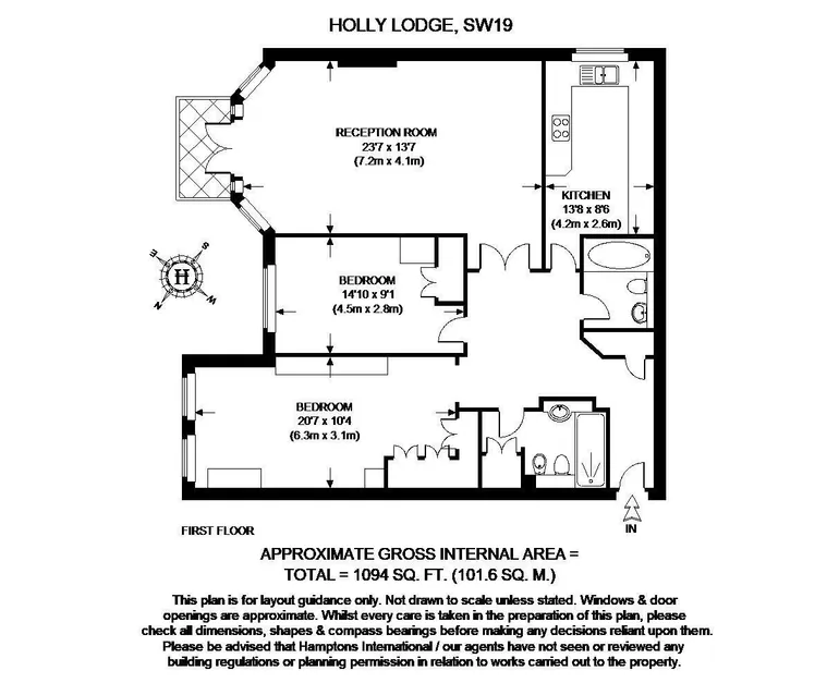 Floorplan 1 for Wimbledon Hill Road, SW19