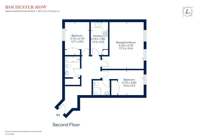 Floorplan 1 for Rochester Row Westminster SW1P