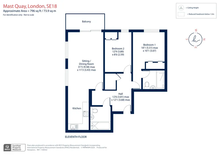 Floorplan 1 for 1 Mast Quay London SE18
