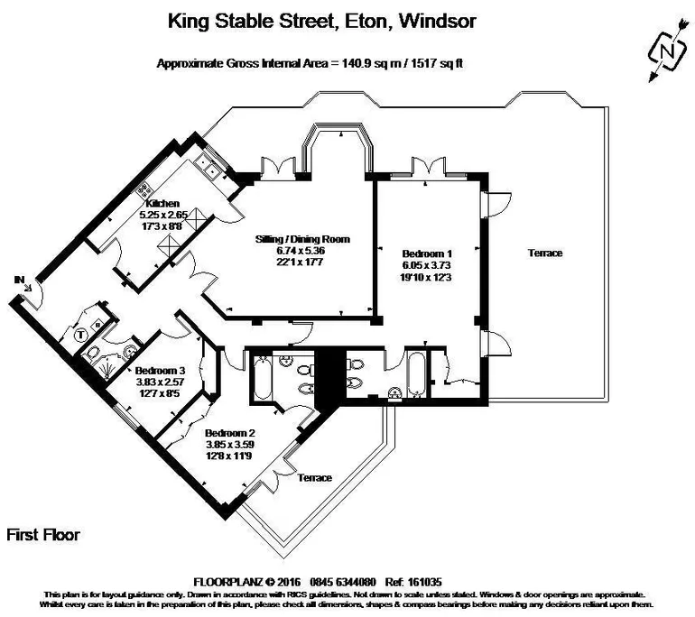 Floorplan 1 for King Stable Street Windsor SL4