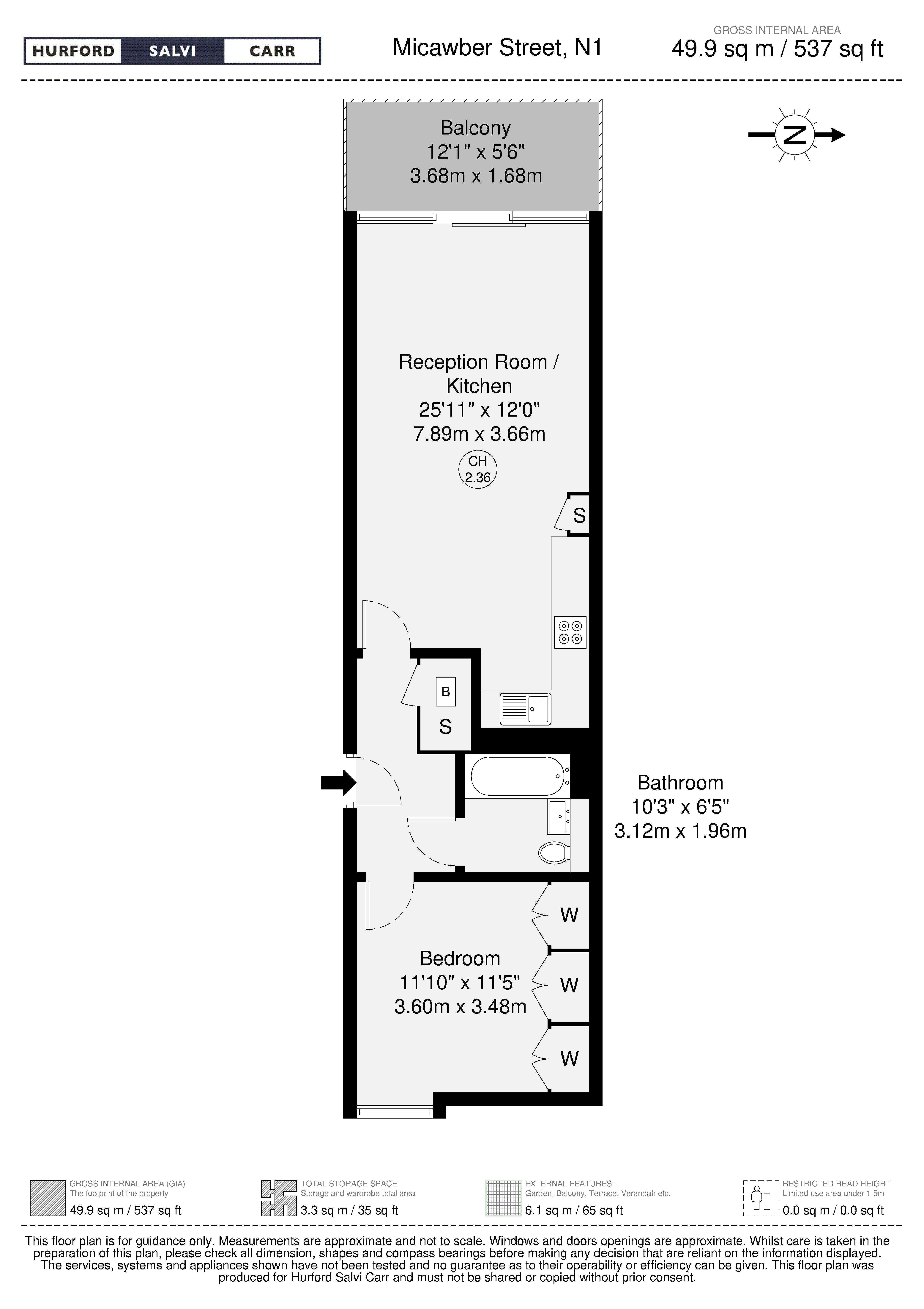 Maldon Apartments, Micawber Street, N1 floorplan