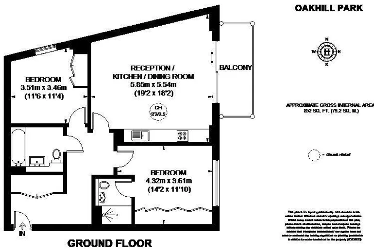 Floorplan 1 for Oakhill Park, SW15