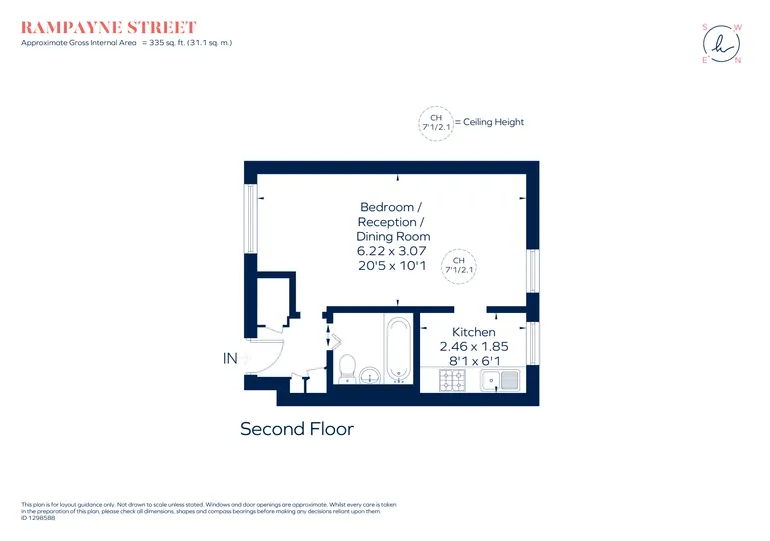 Floorplan 1 for Rampayne Street London SW1V