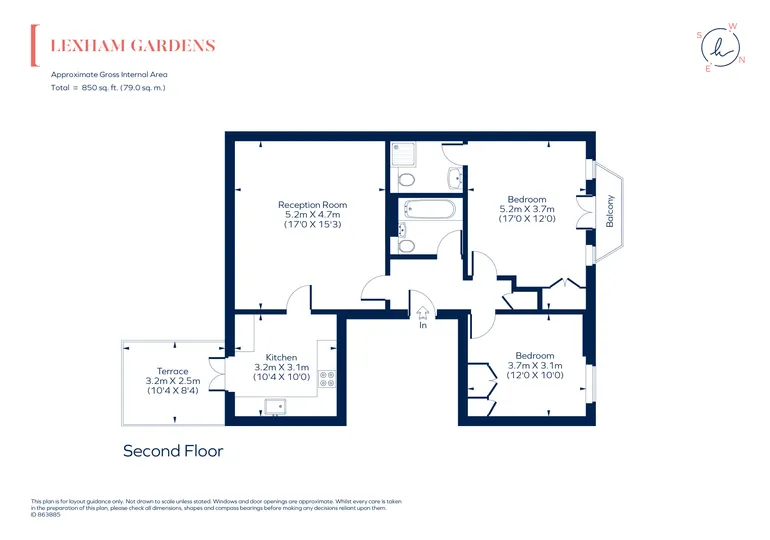 Floorplan 1 for Lexham Gardens London W8