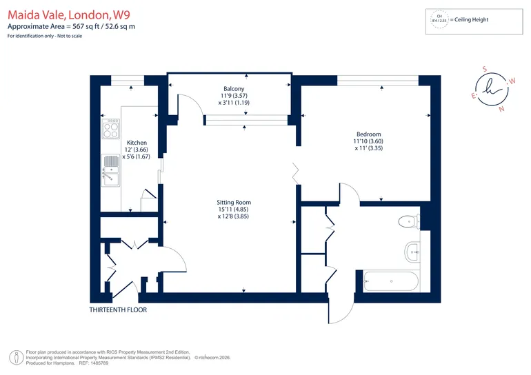 Floorplan 1 for 105 Maida Vale London W9