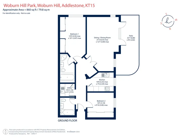 Floorplan 1 for Woburn Hill Park Addlestone KT15
