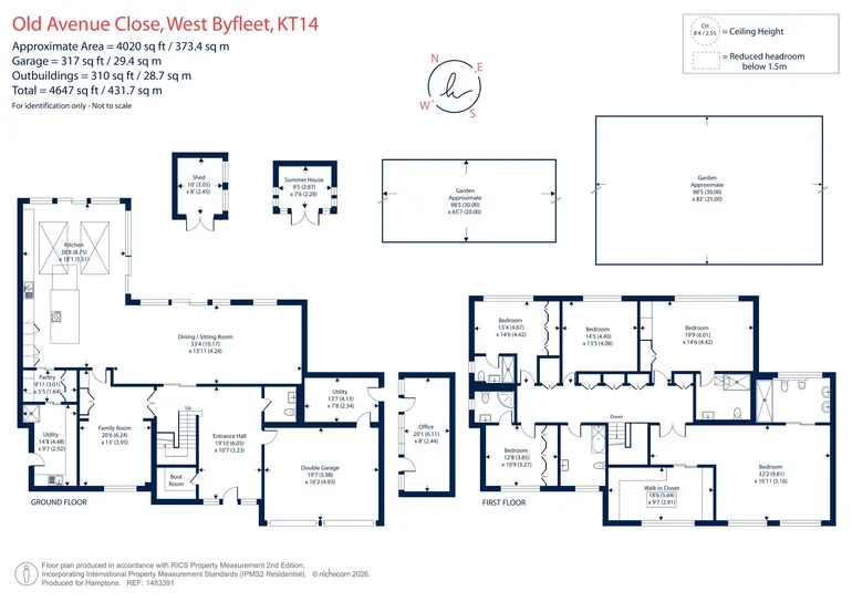 Floorplan 1 for Old Avenue Close West Byfleet KT14