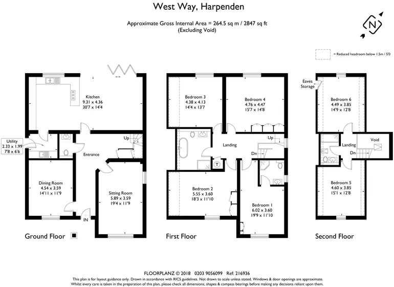 Floorplan 1 for Walnut Close Harpenden AL5