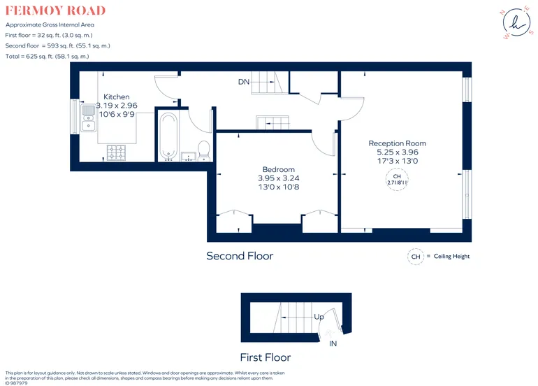 Floorplan 1 for Fermoy Road, London, W9
