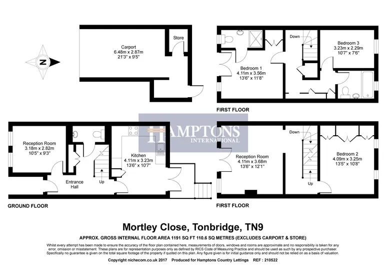 Floorplan 1 for Mortley Close Tonbridge TN9