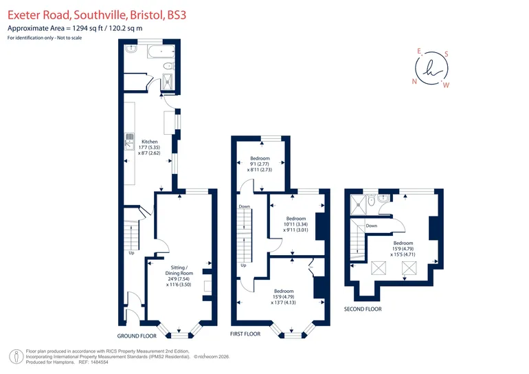 Floorplan 1 for Exeter Road, Bristol, BS3