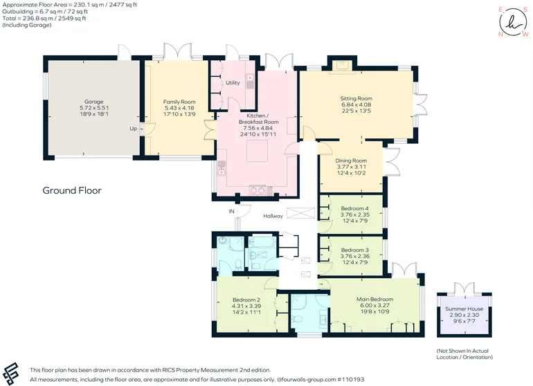 Floorplan 1 for Hawsley Road, Harpenden, AL5