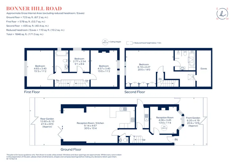 Floorplan 1 for Bonner Hill Road, Kingston Upon Thames, KT1