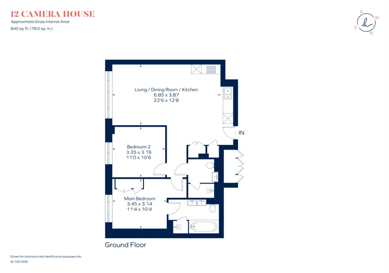 Floorplan 1 for Pinewood Gardens Teddington TW11