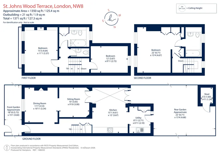 Floorplan 1 for St. Johns Wood Terrace London NW8