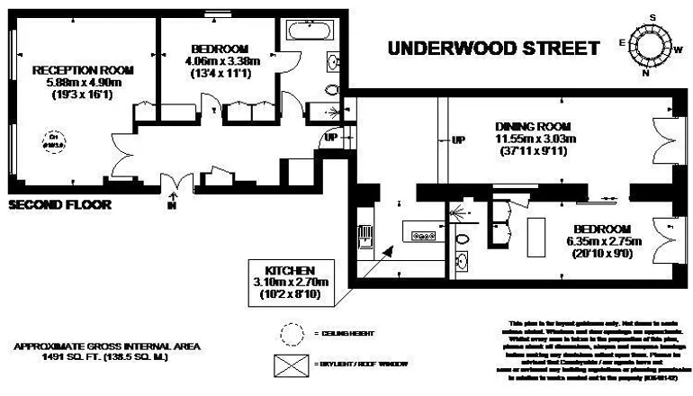 Floorplan 1 for Underwood Street London N1