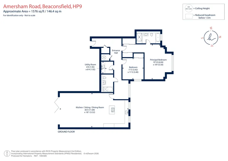 Floorplan 1 for 153 Amersham Road, Beaconsfield, HP9