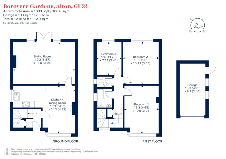 Floorplan 1 for Borovere Gardens, Alton, GU34