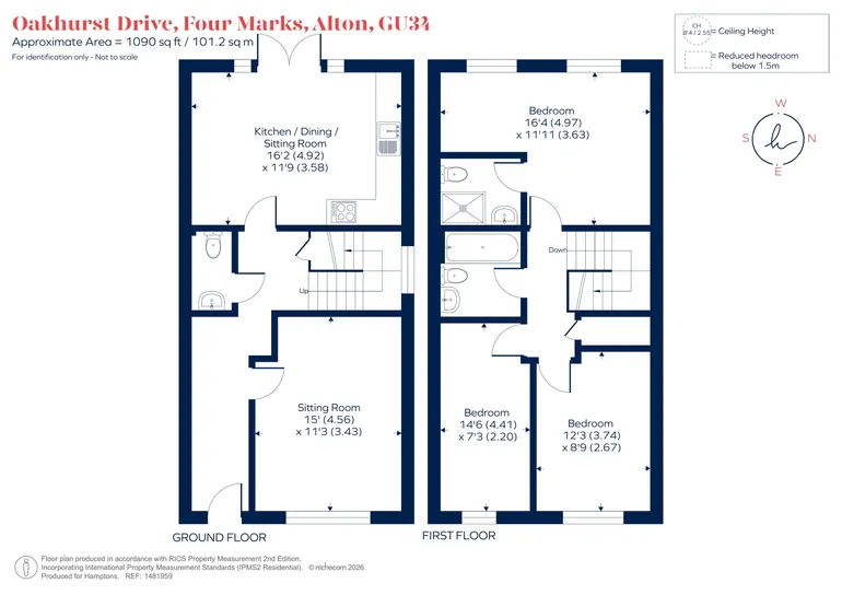 Floorplan 1 for Oakhurst Drive, Four Marks, GU34