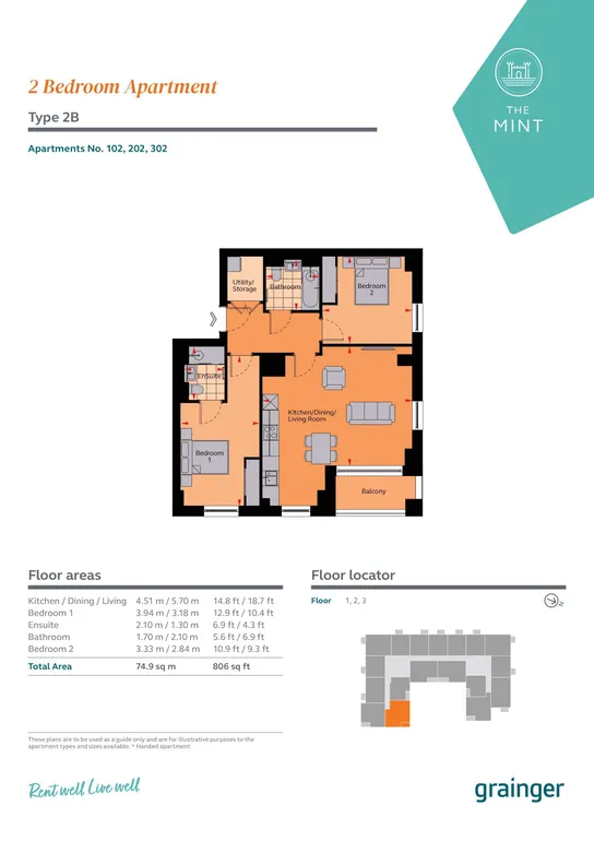 Floorplan 1 for Station View Guildford GU1