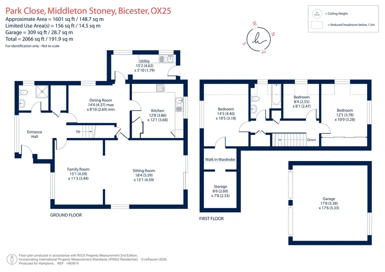 Floorplan 1 for Park Close, Middleton Stoney, OX25