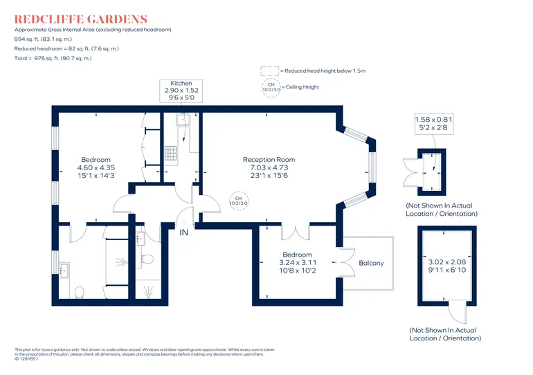 Floorplan 1 for Redcliffe Gardens, London, SW10