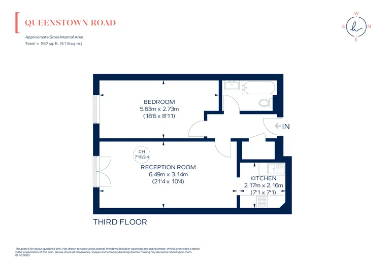 Floorplan 1 for Queenstown Road, SW8