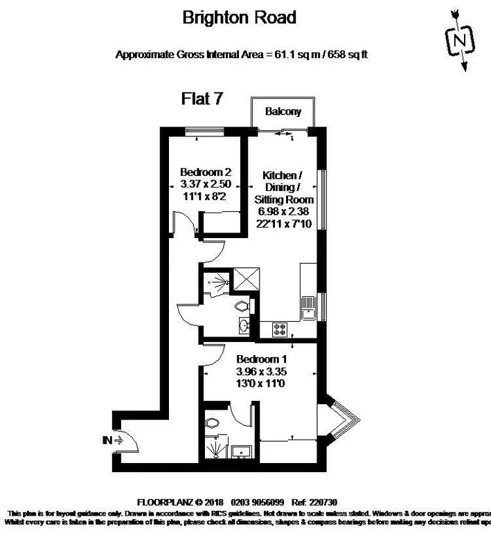 Floorplan 1 for Brighton Road Horsham RH13
