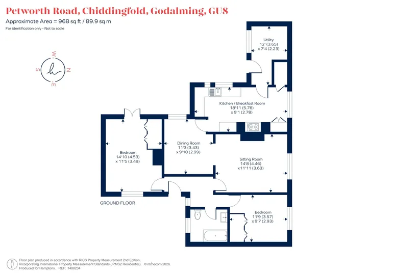 Floorplan 1 for Petworth Road Godalming GU8
