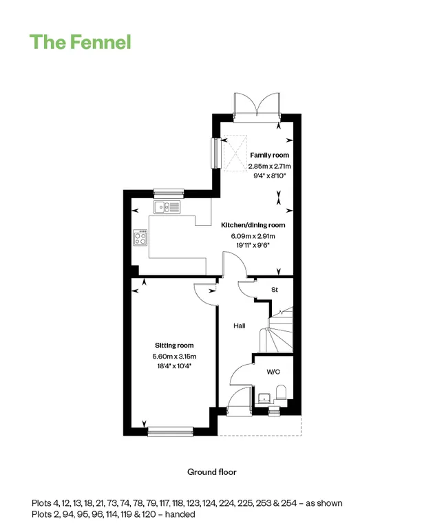 Floorplan 1 for The Fennel, Birchwood, Farnham, GU9