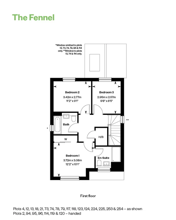 Floorplan 2 for The Fennel, Birchwood, Farnham, GU9