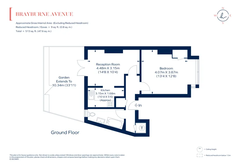 Floorplan 1 for Brayburne Avenue, SW4