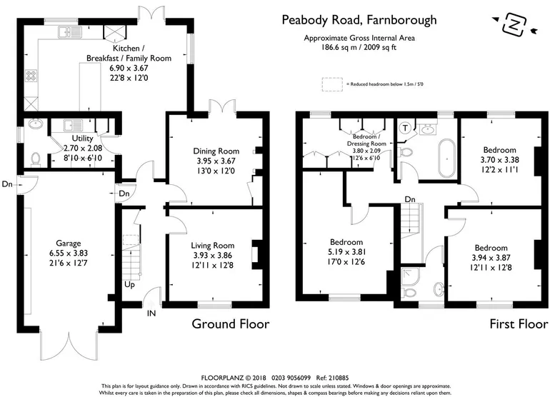 Floorplan 1 for Peabody Road Farnborough GU14
