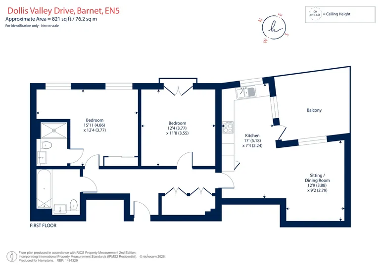 Floorplan 1 for 2 Dollis Valley Drive, High Barnet, EN5