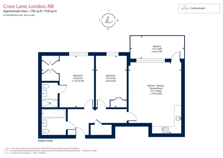 Floorplan 1 for Cross Lane, London, N8
