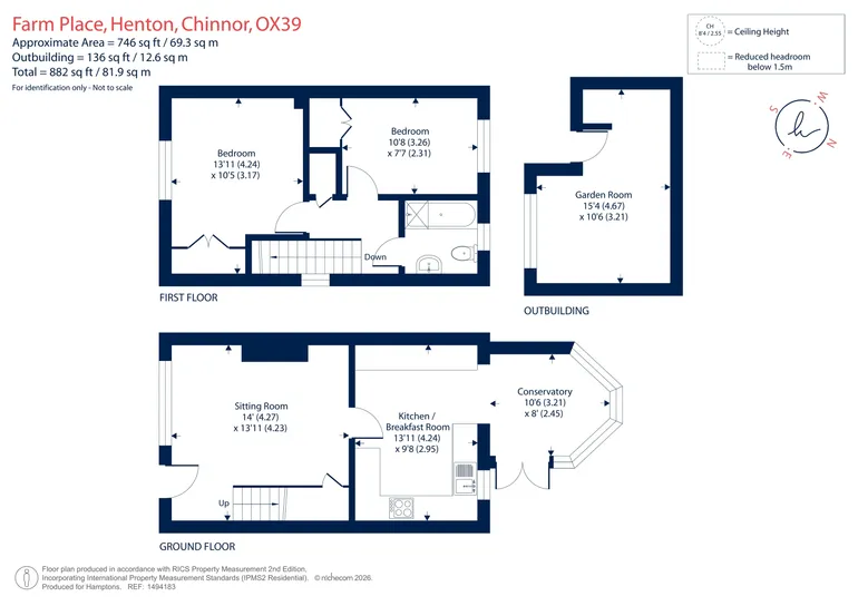 Floorplan 1 for Farm Place, Henton, OX39