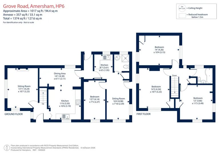 Floorplan 1 for Grove Road, Amersham, HP6