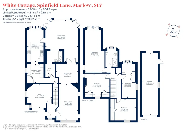 Floorplan 1 for Spinfield Lane, Marlow, SL7