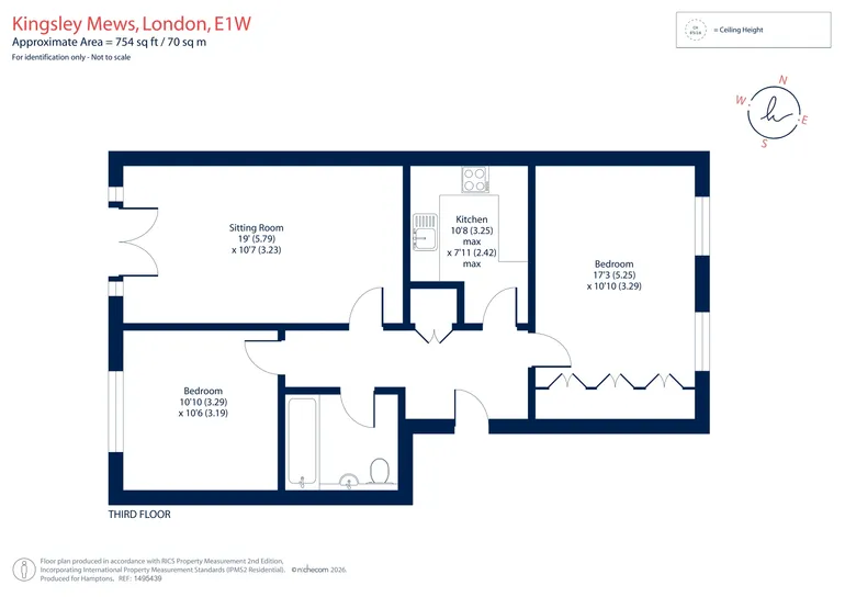 Floorplan 1 for Kingsley Mews, Wapping, E1W