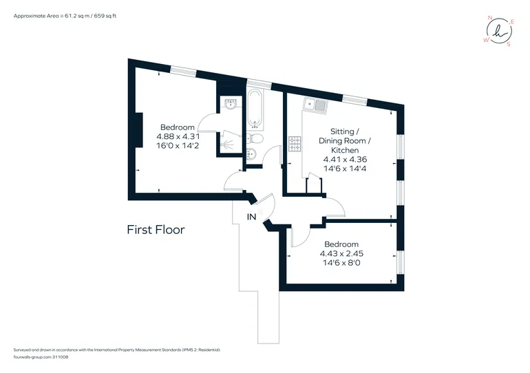 Floorplan 1 for Market Place Hertford SG14