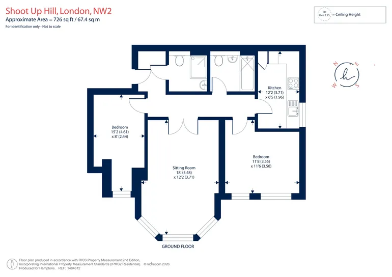 Floorplan 1 for Shoot Up Hill London NW2