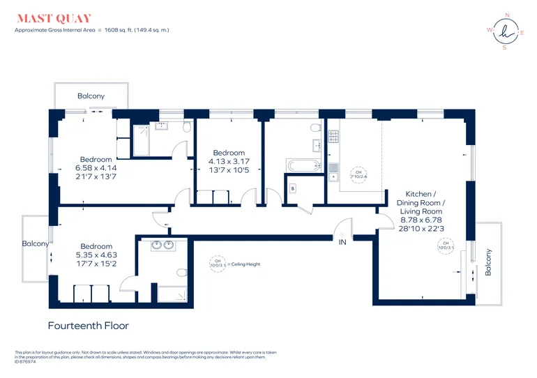 Floorplan 1 for 4 Mast Quay London SE18