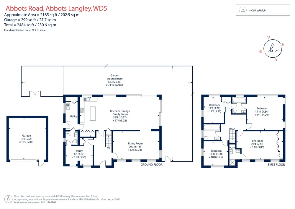 Floorplan for Abbots Road, Abbots Langley, WD5