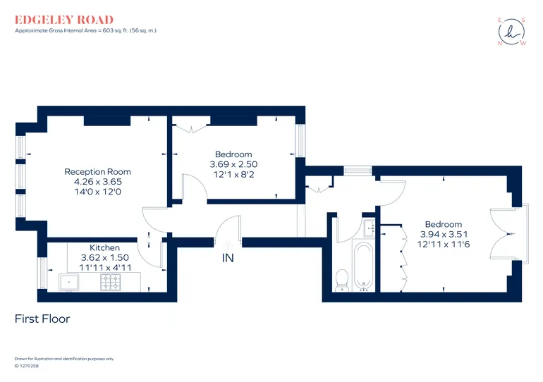 Floorplan 1 for Edgeley Road, London, SW4
