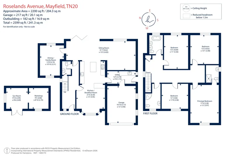 Floorplan 1 for Roselands Avenue, Mayfield, TN20
